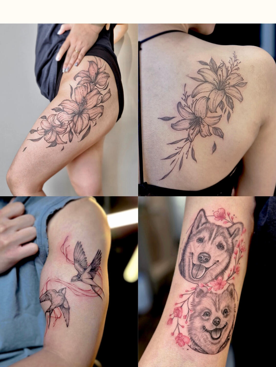 Colorful Handpoke Tattoo